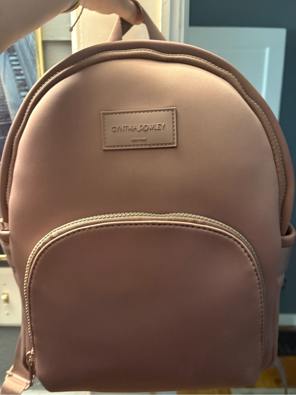 Cynthia Rowley neoprene backpack in Dusty Rose